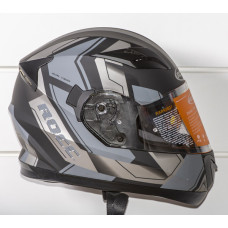 Мотошолом ROCC 412 matt black/silver