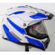 Мотошолом ROCC 771 enduro helmet white/blue