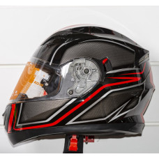 Мотошолом ROCC 414 black/silver/red