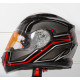 Мотошолом ROCC 414 black/silver/red